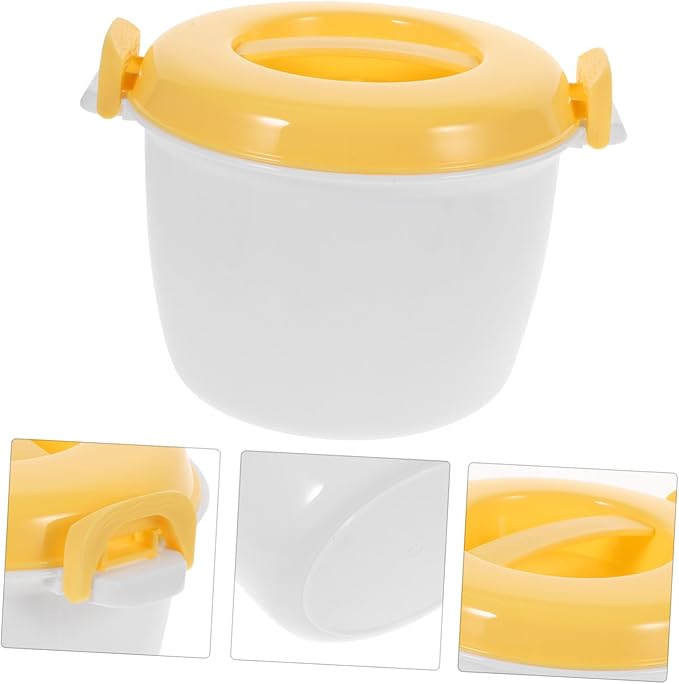 Microwave Rice Cooker Steam Function Portable 4-Cup Capacity Food Container for Efficient Meal Prep for Home and Travel