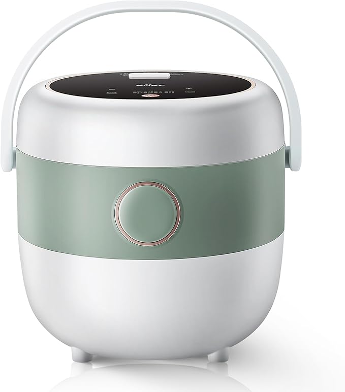 Bear Rice Cooker 3 Cups (Uncooked) 3D Heating and Fuzzy Logic Healthy Nonstick Small Rice Cooker PFAS-Free Touch-Screen for White/Brown Rice Quinoa Oatmeal Soup