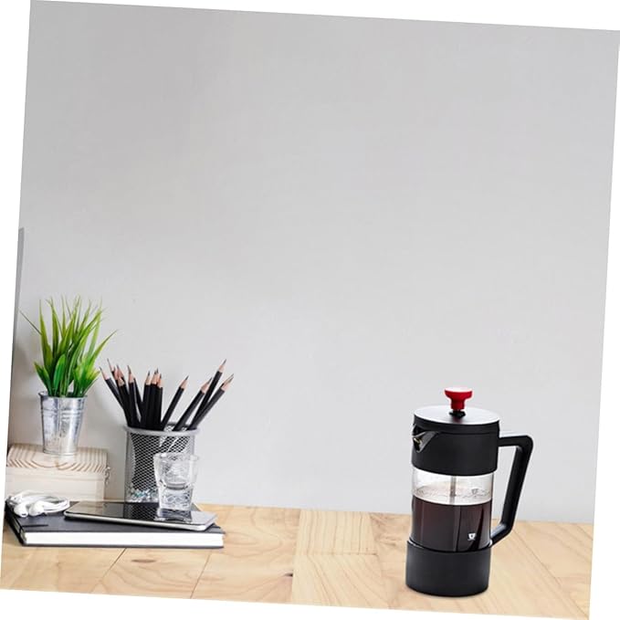350ml Manual Press Coffee Maker Glass Coffee Pot with Stainless Steel Filter Heat-resistant Teapot for Home Brewing and Tea Preparation
