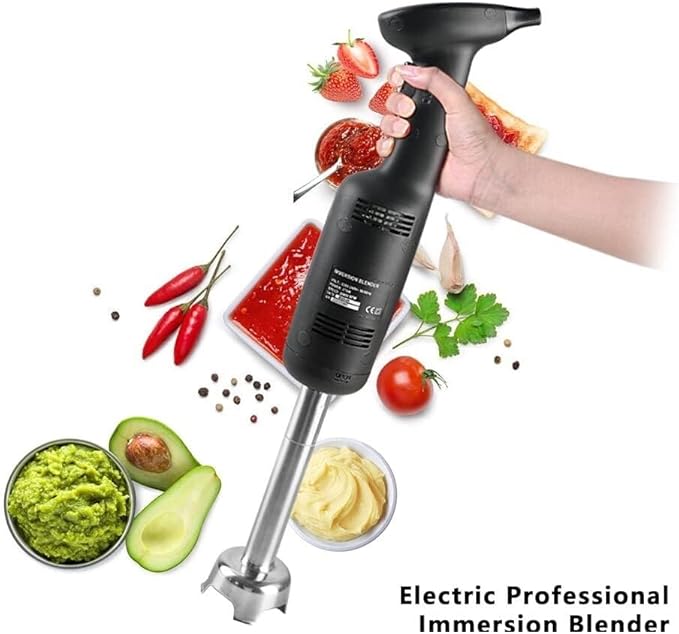Electric Immersion Blender - Commercial Hand Held Stick Mixer for Mixing Vegetables and Potatoes Fixed Speed Heavy Duty Design