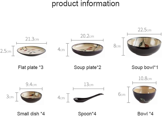 Ceramics Dinnerware Set with 18-PieceBowl/Dish/Spoon|Dinner SetsLeaf Pattern Porcelain Combination Set