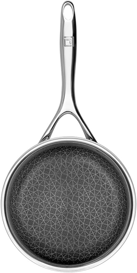 LIVWELL DiamondClad Nonstick Hybrid 1.5-Quart Saucepan with Lid - Kitchen Gifts - Pots and Pan Set Cookware - Medium Sauce Pan - Cooking and Dining - Sauce Pot with Lid - Stainless Steel Cookware Set