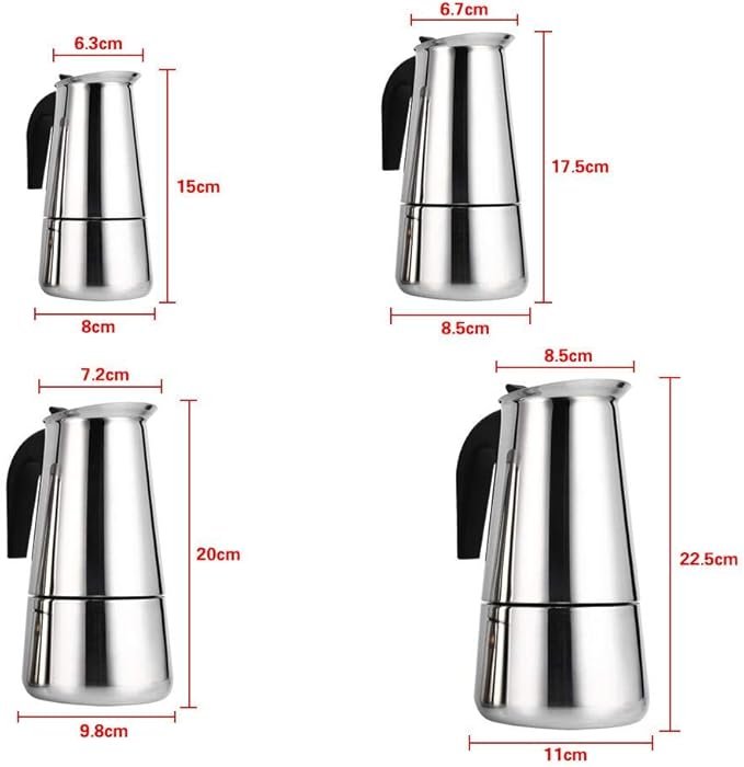 Coffee Maker Coffee Maker Asixx Stainless Steel Coffeemaker or Press Coffee Maker Perfect for Using in Home or Office 4 Sizes(450ml)