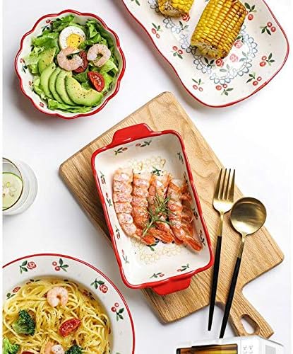 Elegant Dinnerware Set Dinner Plates Bowls Set Reactive Glaze Dinnerware Set Plates Dishes Bowls Plates and Bowls Set for Picnic Rv UseA