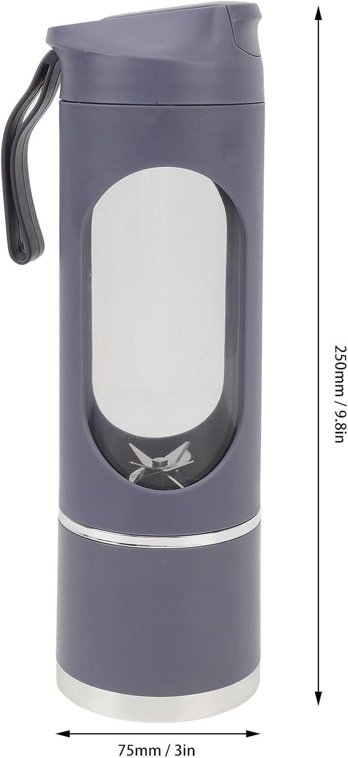 Portable Blender Electric Juicer Cup Rechargeable USB Blender Cup 450ML Portable Juicer for Juice Yogurt Baby Food with 1300mAh Battery Ideal for OntheGo