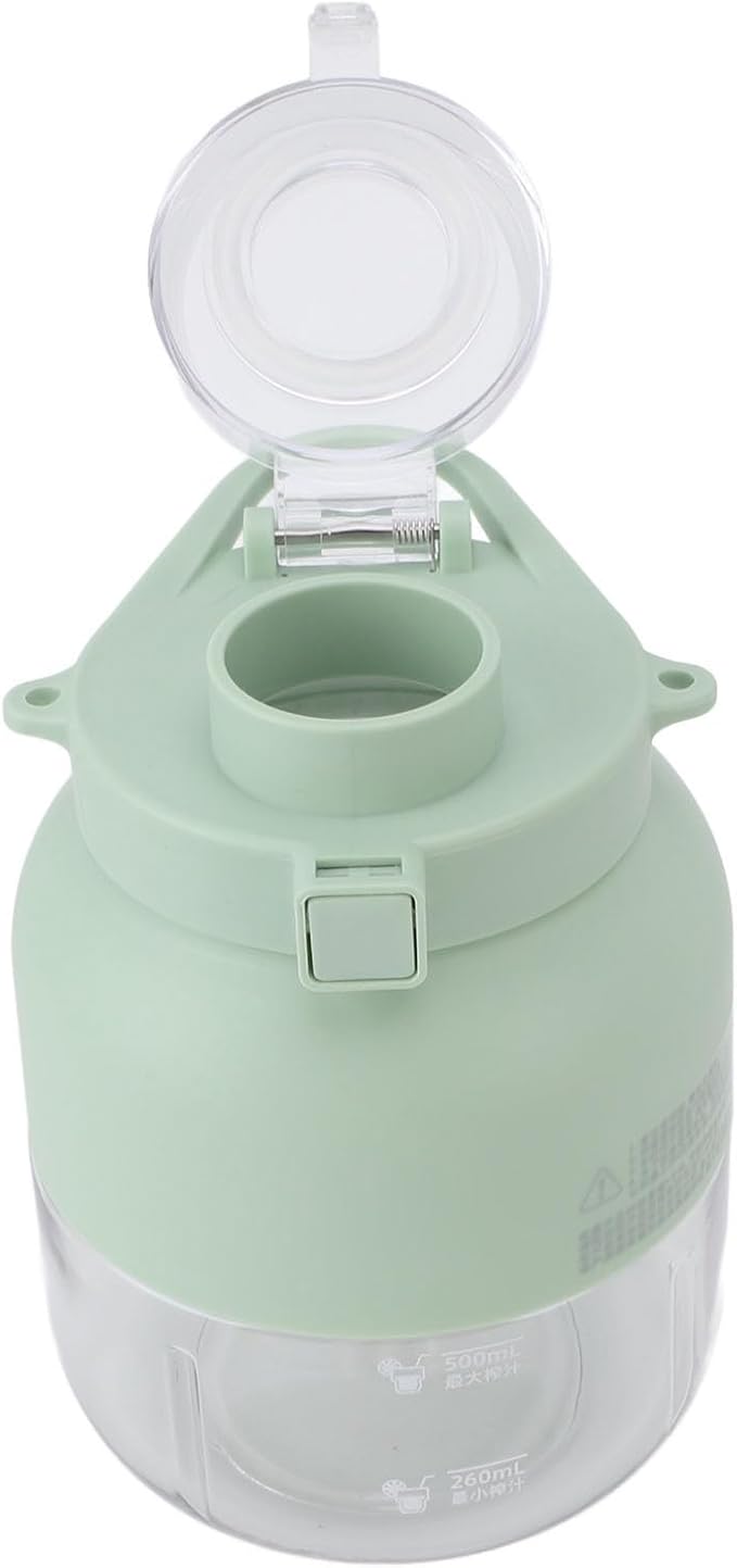 Dioche Portable Electric Juicer Cup with Lids for Outdoor Sports and Hydration in Light Green (Light Green)