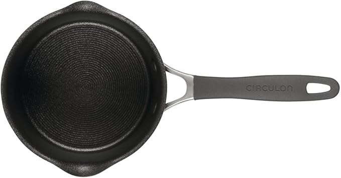 Circulon A1 Series with ScratchDefense Technology Nonstick Induction Straining Sauce Pan with Lid 2 Quart Graphite