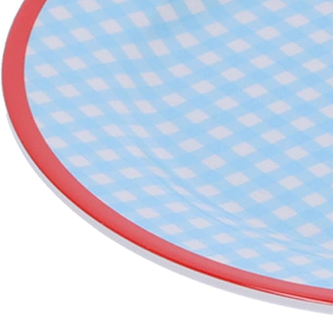 12Pcs Set Dinnerware Set Household Dinnerware Light Blue Grid Cup Bowl PlateHome Supplies for Home Kitchen Restaurant