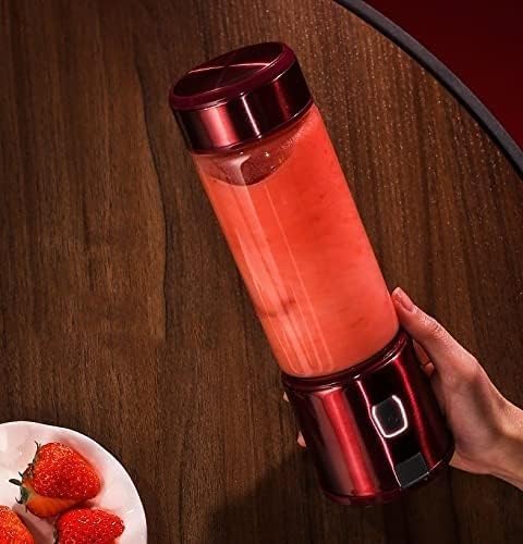 Portable Blender Personal Size Blender Shakes and Smoothies Mini Juicer Cup USB Rechargeable 450ml Glass Mixer Juice Cup