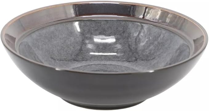 Priya 16 Piece Reactive Glaze Stoneware Dinnerware Set Service for 4 Plates and Bowls Microwave &amp Dishwasher Safe (Gray)