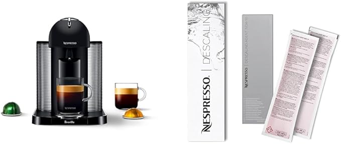 Nespresso Vertuo Coffee and Espresso Maker by Breville Matte Black Descaling Kit