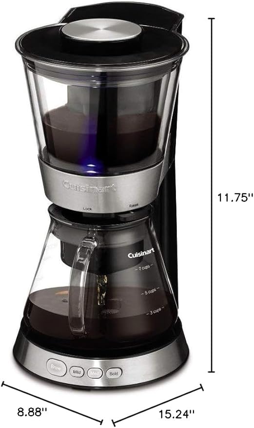 Cuisinart DCB-10 Automatic Cold Brew Coffeemaker 7 cups Silver (Renewed)
