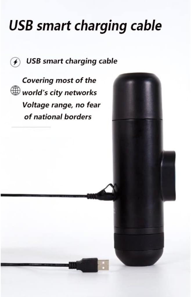Electric Portable Coffee Machine Black Ground Coffee Capsules Mini Espresso USB Rechargeable Coffee Machine