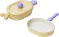 Neoflam Better Finger Cookware Set - Yellow Signature 3-Piece Ceramic Coating Kitchen Pots and Pans Lid-Compatible