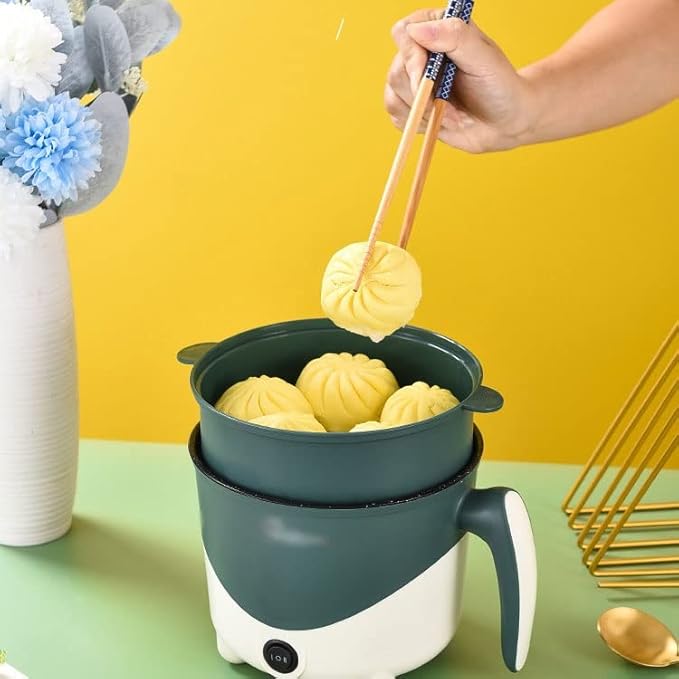 Household Electric Cooking Machine 1-2 People Hot Pot Single/Double Layer Non-Stick Pan Multifunction Electric Rice Cooker (Color : B Size : One Size) (A One Size)