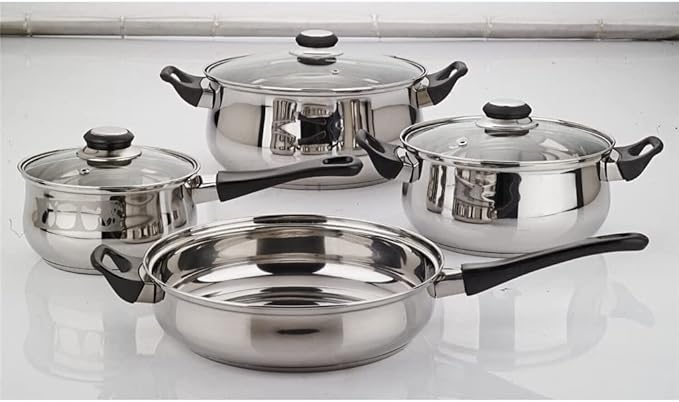 Cooking Tools 12 Pieces of Stainless Steel Cookware Set Soup Kitchen u Milk Kitchen u Fry Pan Combination Set Induction Apply
