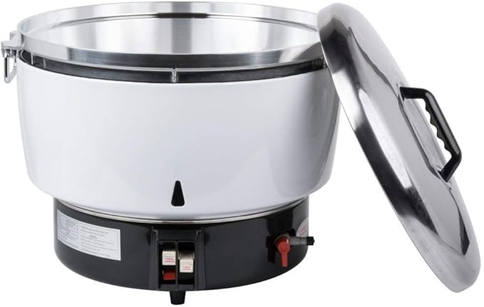 Avantco GRCNAT Natural Gas 110 Cup (55 Cup Raw) Gas Rice Cooker - 14000 BTU