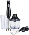 EUROSTAR EH4800BX 2-Speed Hand Blender with Food Chopper &amp Whisk Attachments Black