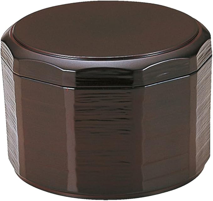 [Amazon.co.jp Exclusive] Fukui Craft Hitsu Heat Resistant Made in Japan Dishwasher Safe Wood Carving Rice Cooker Akebono (Inner Blue) Small (10 Guests)