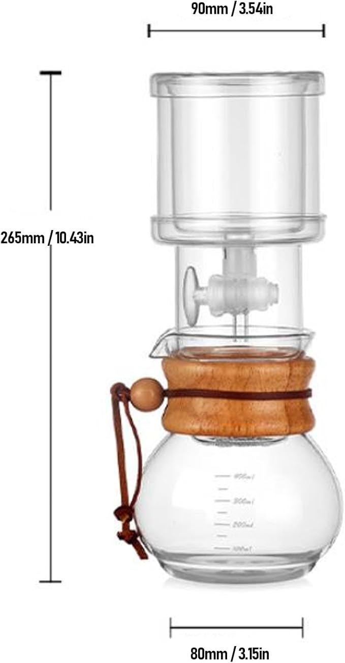Eujgoov Ice Drip Coffee Maker Glass Home Filter Cold Pot Cold Brew Iced Coffee Dripper Small Drip Style Iced Brew Pot Set 400ml