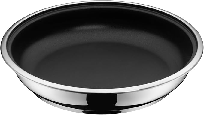 WMF Click&ampServe Induction 7-Piece Saucepan Set Removable Handle Cooking Pot Set with Glass Lid Frying Pan Cromargan Stainless Steel