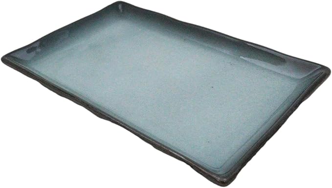 Ebros Gift Blue Sky Stars Artistic Seikai Porcelain Collection Dinnerware Serveware Kitchenware Set Asian Japanese Dining Restaurant Supply (Pack Of 5 Rectangular Sushi Plates 7.75 L)