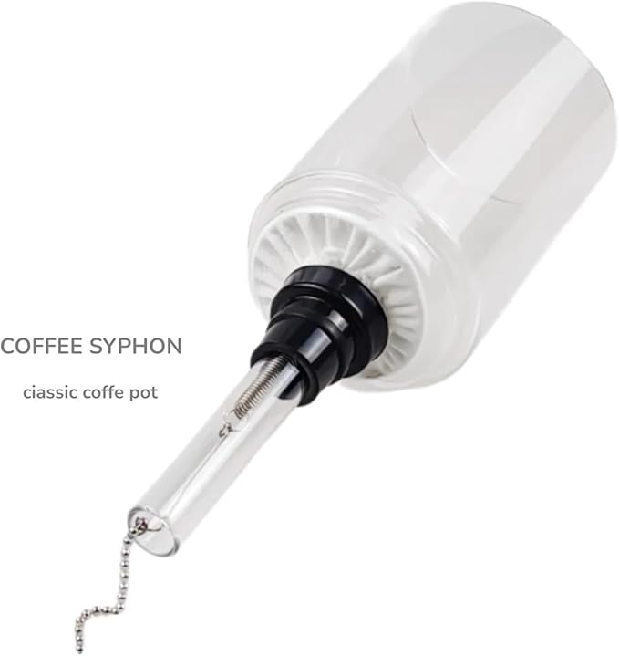 Electric Siphon Coffee Maker Coffee Brewer Extraction Machine 350ml Capacity with Heating Furnace Siphon Glass Pot for Home Camping &amp Travel