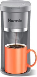 Small Single Serve Coffee Maker 2 in 1 Fast Brew One Cup Coffee Machine 6 to 12 oz. Brew Sizes Capsule Coffee Machine with Descaling Reminder Fits 5.5 Mug Grey