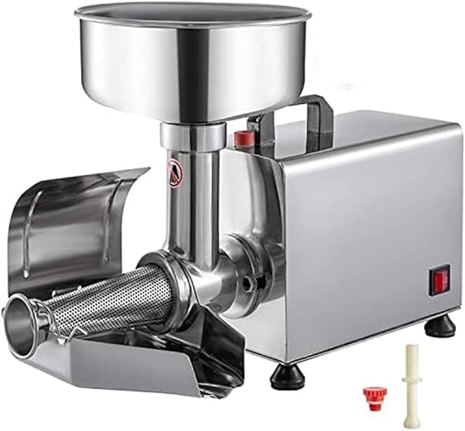 Commercial Tomato Grinder 370W Electric Tomato Strainer 90-160kg/h Stainless Steel Tomato Press Automatic Tomato Strainer Fruit Press