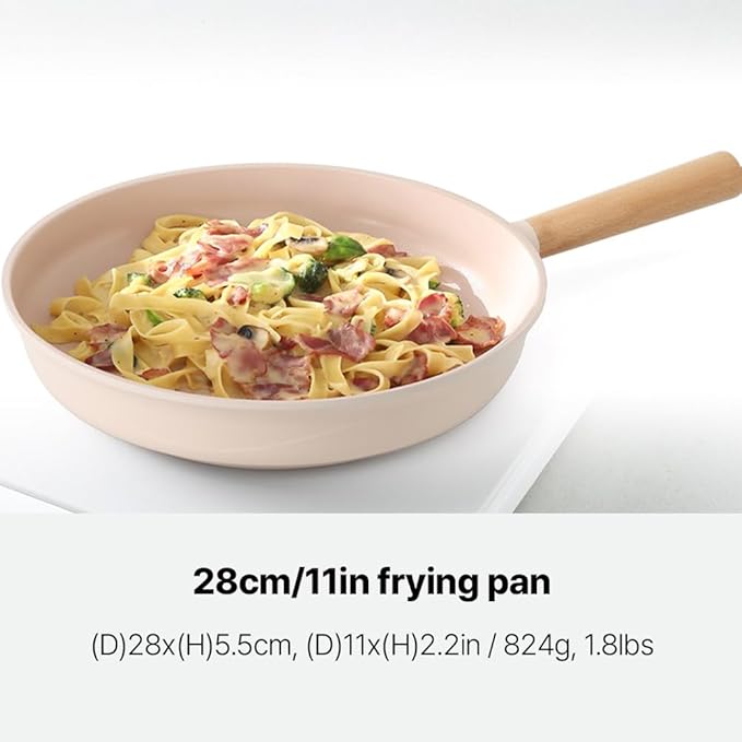 CZ Peach IH Induction Pot Induction 7-piece cookware set pink