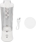 Pilipane Portable Blender USB Rechargeable 600ml 150W 18000RPM High Speed Personal Blender with 4000mAh Battery Leakproof Lid for Smoothies Shakes Travel Sports Home Use ABS Stainless Steel (White)