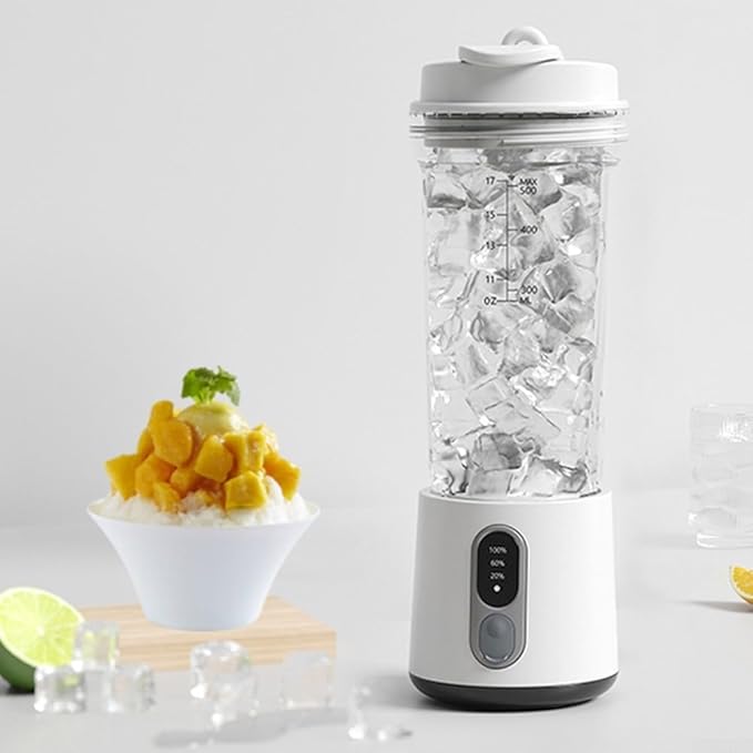 Portable Smoothie Blender Powerful Stainless Steel Motor Multiple Speed Automatic Cleaning For Smoothies Soups Sauces 3.5x3.5x11.2 Inches Black White Red Green Gray(5 to 5A Marine Green)