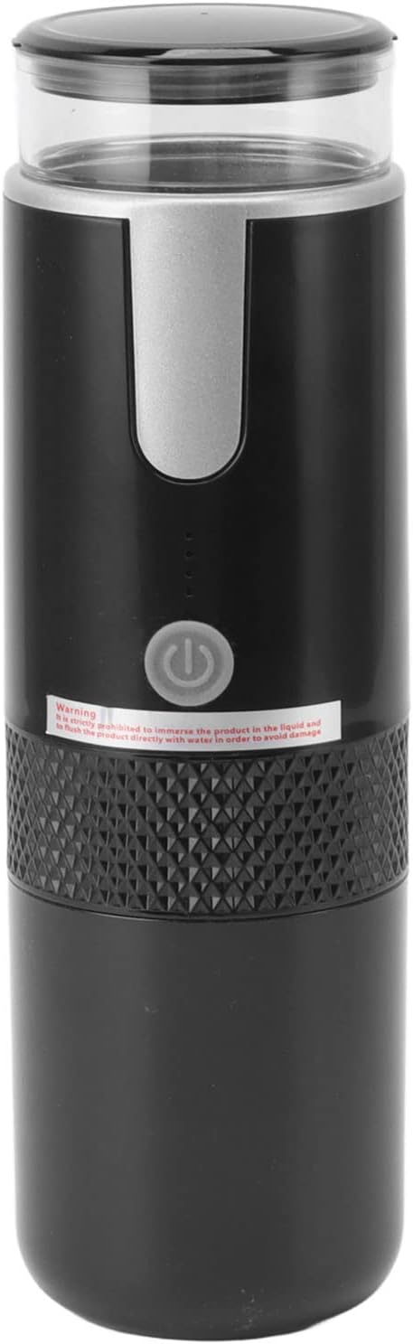Portable Coffee Maker Rechargeable Compatible for K Cup Capsules and Ground Coffee Simple One Button Travel and Business Trips Lightweight and Compact Design Maximum