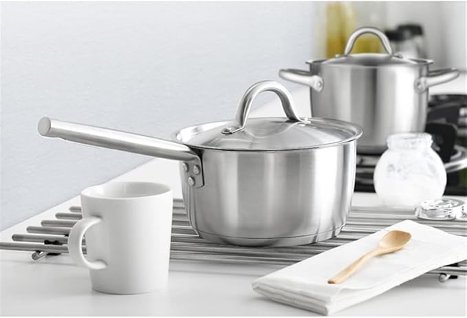 Cookware Set Stainless Steel Household Frying Pan Soup Pot Set Tool Steamer Frying Pan Glass Lid Kitchen Utensils (Color : A Size A (A