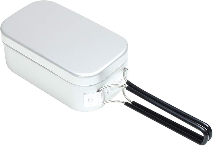 Field to Summit OFCARC1 Rice Cooker 1.5 Cups Meal Box With Scale Aluminum Anodized Cookware Bento Box Convenient Outdoor Camping Tableware Pot Mess Tin Handle Included Polished