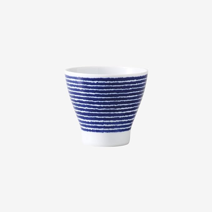 [Amazon.co.jp Exclusive] Hasami Ware 30199 Dinnerware Set Indigo Dye Cup Small Pot Cup Set of 3 Diameter Approx. 3.1 x Height 3.1 inches (9 x 8 cm) Japanese Tableware Porcelain Microwave