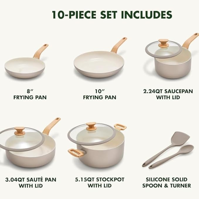 Nordic Aluminum Alloy Seven Piece Cookware Set Non Stick Kitchen Utensils
