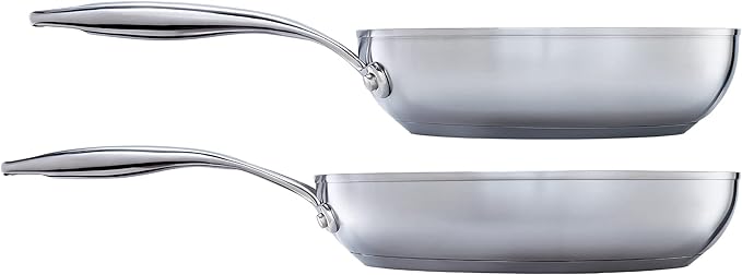 Circulon - S Series - SteelShield - Induction Twin Pack Frying Pans - 20/26cm Skillet - Non stick - Dishwasher Safe - Stay Cool Handles
