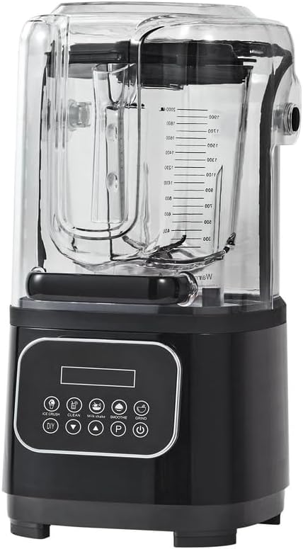 2200W Professional Countertop Blender with Shield 68 oz Plastic Jar Commercial Blender 4 x Stainless Steel Blades 9 Speeds &amp 5 Functions with Self-Cleaning Mode for Smoothies Shakes Crush Ice