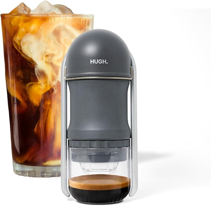LEVERPRESSO V4 Portable Lever Espresso Maker – Manual Espresso Machine with 51mm Ridgeless Filter Basket Double Shot Non-Pressurized Perfect for Camping &amp Travel – by HUGH (Pressurized Filter)