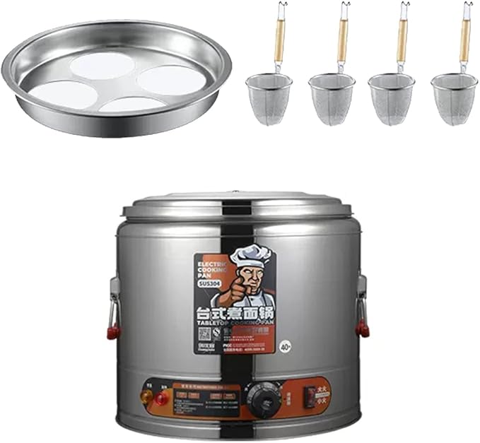 Stainless Steel Commercial Noodle Cooker Energy-Saving and Thermal Insulation Tabletop Noodle Bucket Noodle Cooker Applicable to Dumplings Marinated Materials and Spaghetti Etc4