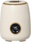 Electric Milk Bottle Shaker with LED Display Portable Adjustable Milk Blender for Night Shopping Camping Daily Use White(Cream Yellow)