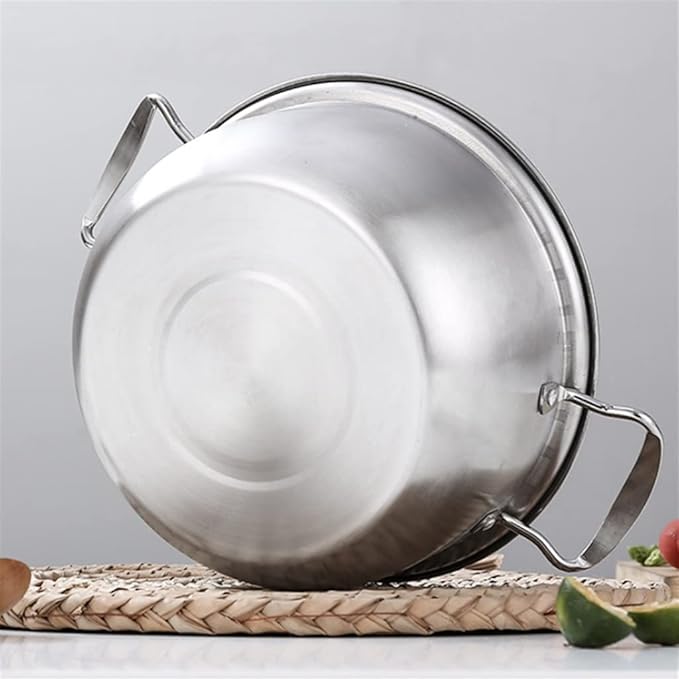 2 Pots 4 Pieces Set Stainless Steel Pot Frying Pan Set Pressure Cooker Cooking Pot Milk Soup Pot Steam Cooker Kitchen Cookware