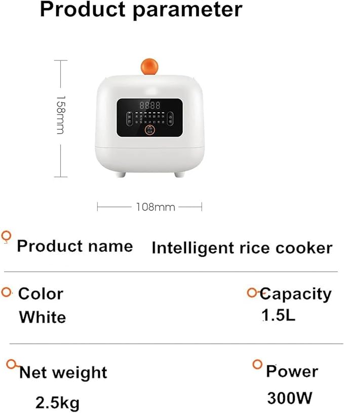 Rice Cookers Rice Cooker Intelligent Electric Rice Cooker Mini Rice Cooker Small and Cute in Appearance for 1-2 People Make Rice Maker