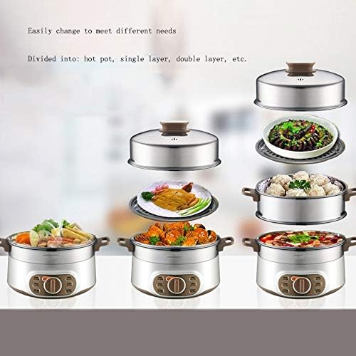 3 Layers Electric Cooking Machine Automatic Multi Cooker Stainless Steel Inner Steamer Hot Pot Rice Cooker Fast Heating