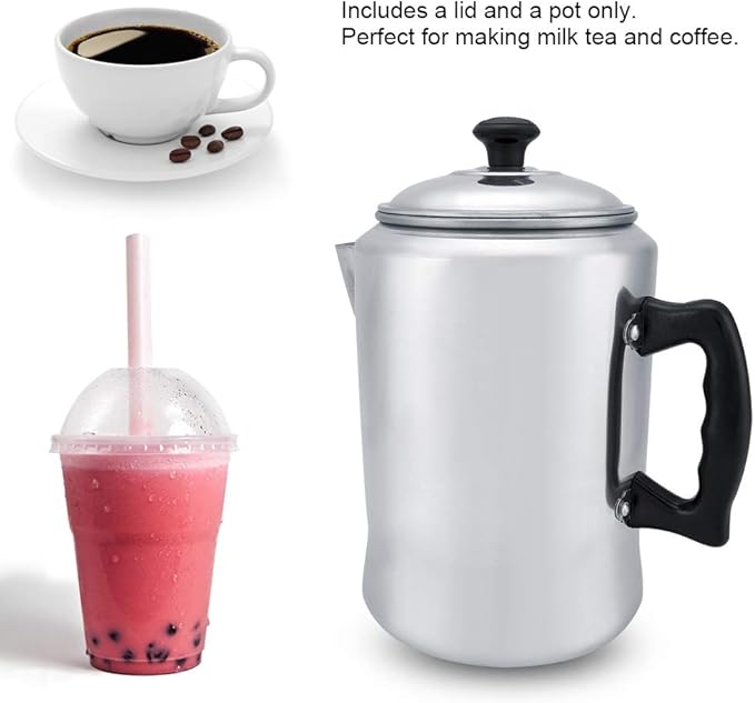 Shipenophy Percolator Coffee Pot Aluminum Alloy Camping Coffee Makers Pot Percolator Tea Kettle for Stove Top Coffee Kettle with Lid for Home Cafe Use
