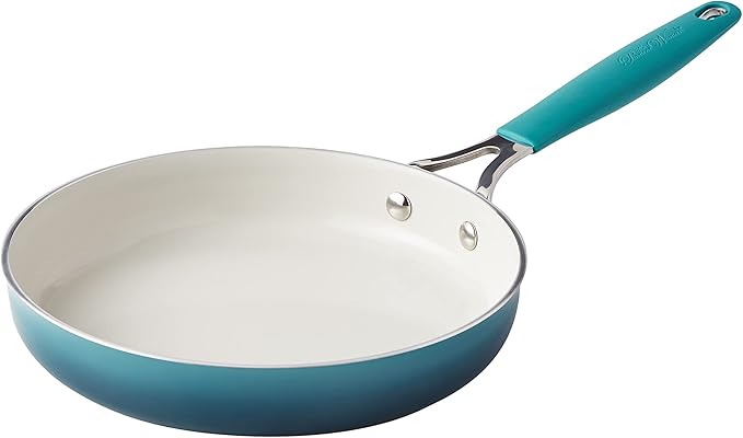 12-Piece Enamel Classic Ceramic Cookware Set Ombre Teal