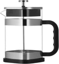 1000ml Square-shaped French Press Pot Durable Glass Coffee Machine With Stainless Steel Fine Mesh Filter Household Tea Kettle(Silver)