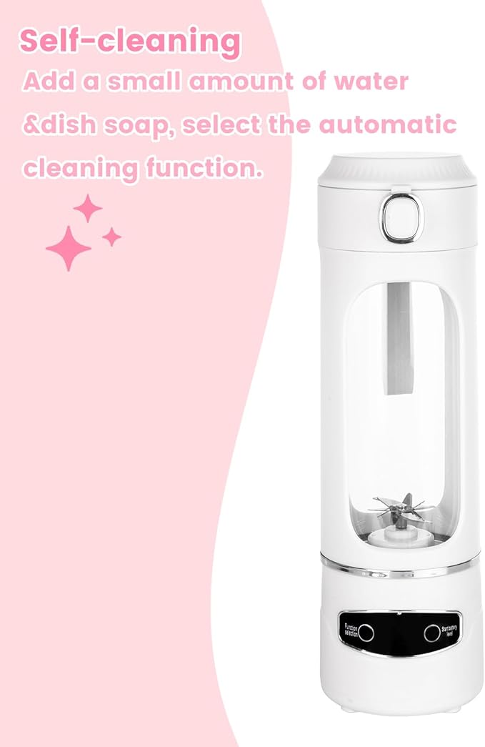 Personal Portable Blender - Smoothies &amp Shakes - 20Oz/600ml Large Capacity High Power Cordless Blender (White)
