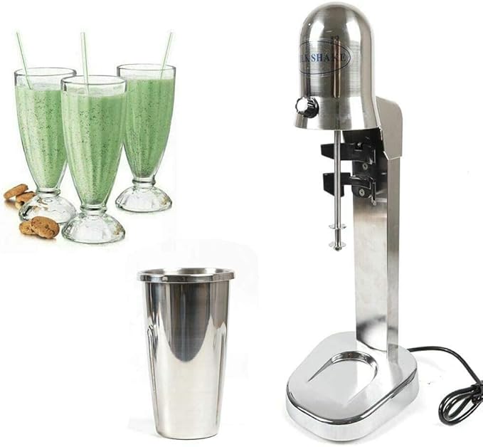 Electric Milk shake Maker Household/Commercial Stainless Steel Milkshake Maker Machine Soda Soft Ice Cream Maker Blender Drink Mixer